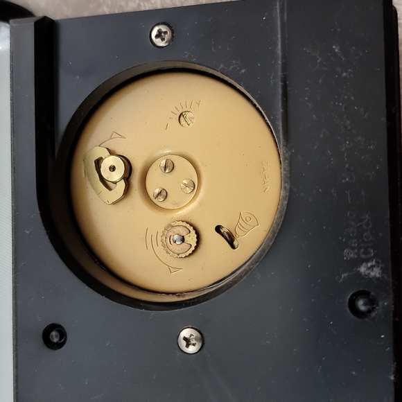 ELGIN VINTAGE  travel Clock / Radio / Alarm Genuine Leather black case - Picture 14 of 16